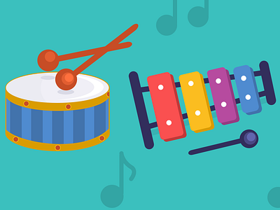 WeeSchool Illustration - Music app baby digital illustration illustration mobile music