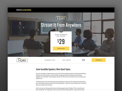 Ticket Purchase Landing Page landing page responsive ticket web
