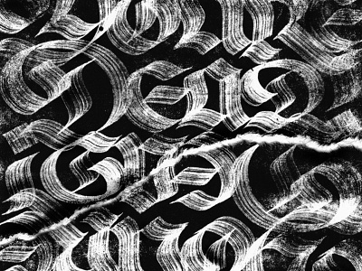 You're Dead blackletter brush lettering pen