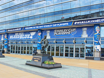 Playoff Stadium Wraps branding campaign facebook sports design st. louis blues stadium graphics stanley cup playoffs typography wallpapers web design