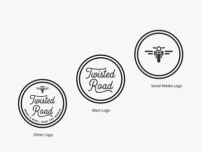 Twisted Road - Logos brand identity branding clean hipster logo minimal vintage wordmark