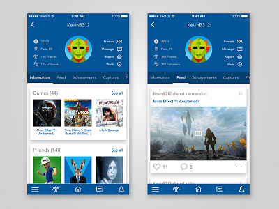 Daily UI #006 - Social Profile gaming ios profile social xbox