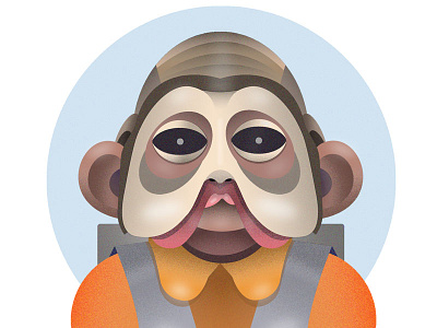 Nien Nunb alien illustraton nien nunb pilot star wars vector art