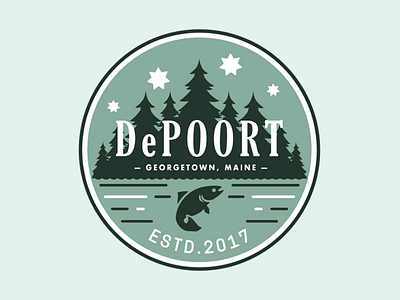 Family Beach House beach beach house branding camp fish logo logo design ocean sticker trees water
