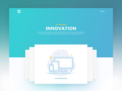 Portfolio clean design gradient homepage landing minimal portfolio web webdesign