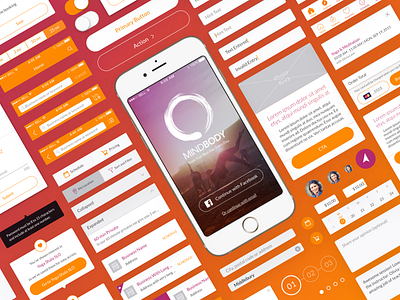 MINDBODY App gui mindbody pattern library style guide ui ux