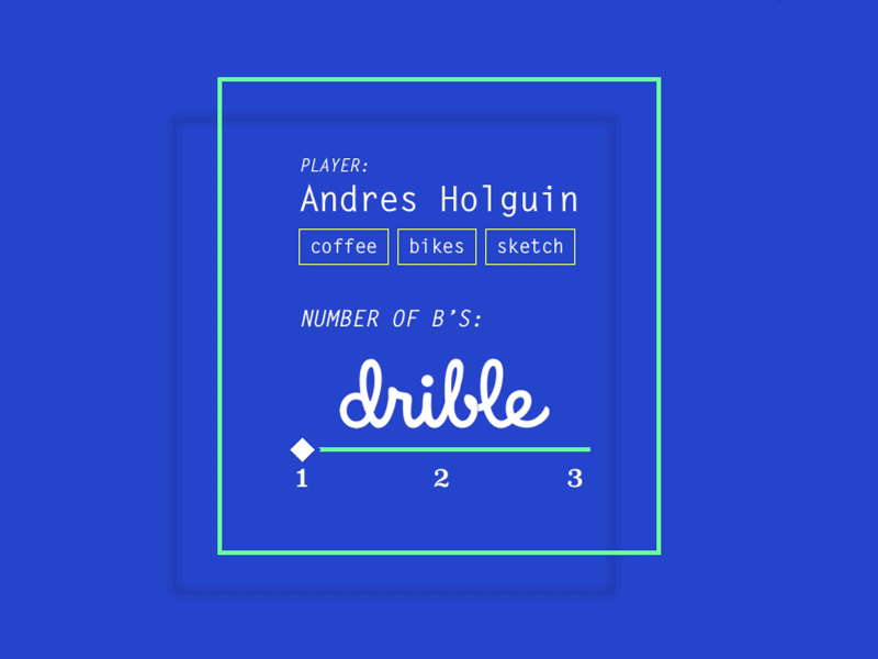 Trippple B's // User Profile // 006 006 brutal brutalism dailyui dribbble profile slider user user profile