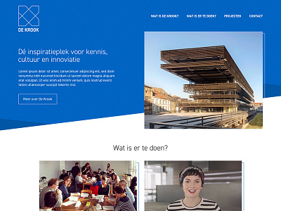 De Krook branding button hero ui ux website