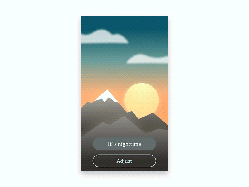Nighttime after effects animation app day night
