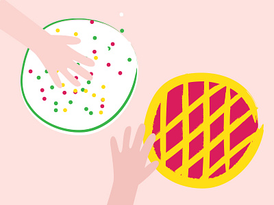 Kids // illustration #2 birthday cake confetti cute fun hands happiness kids party pois sweet