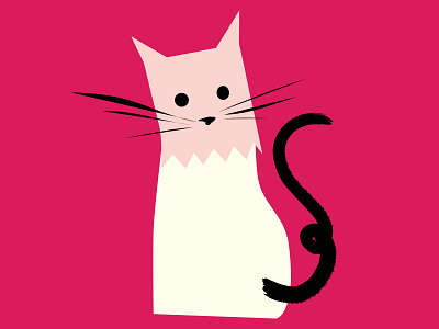Cat // Illustration cat cute kids kitten kitty moustache