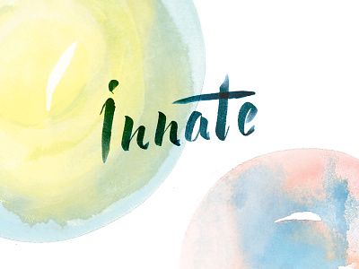 Innate beverage branding logo minimal water watercolor