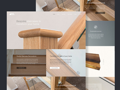 Medlock Staircaises bespoke brochure e commerce staircase stairs ui ux. web website wood wooden