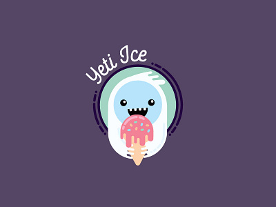 Yeti Ice! ice icecream illustrator liquid logo simple yeti