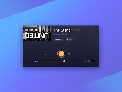 Daily UI challenge — Music Player app concept daily dailyui music play player ui
