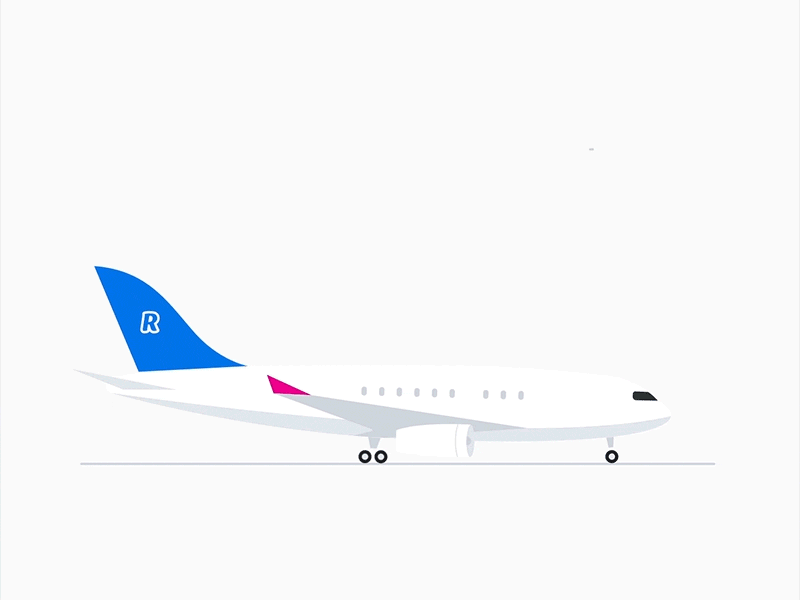 Plane aircraft airplane animation finance gif plane revolut ship tickets