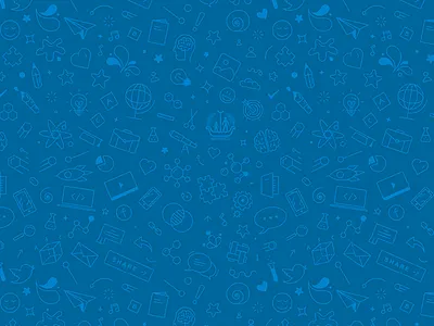 School desktop pattern blue icon illustration outline pattern school things