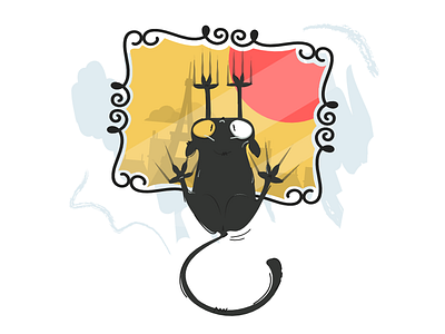 Le Chat Noir Deux affinity design illustration