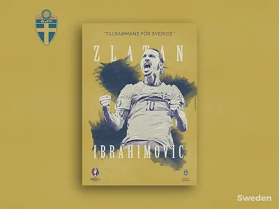 Retro Poster Collection - Zlatan Ibrahimovic collection color digital art euro 2016 football illustration pattern photoshop poster retro texture vintage