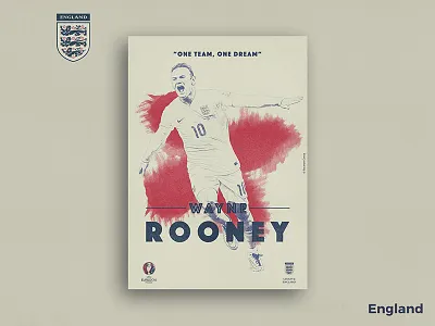 Retro Poster Collection - Wayne Rooney collection color digital art euro 2016 football illustration pattern photoshop poster retro texture vintage