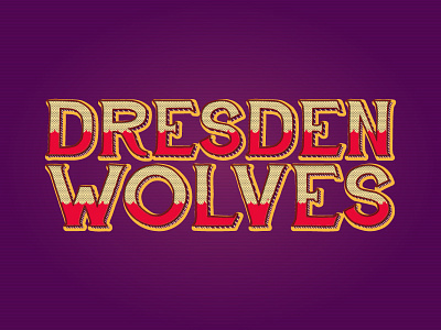 Dresden Wolves lettering punk rock typography