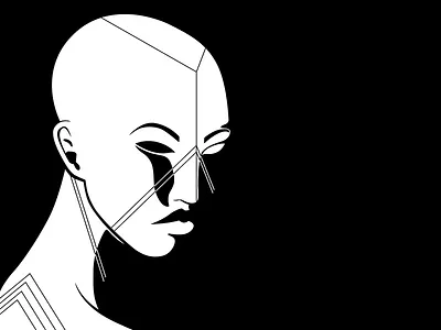 Geometric Face Painting II african black geometric hair illustration illustrator tribal vector white woman