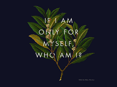 The Theory of Self Actualization II ethics fathers hillel sage