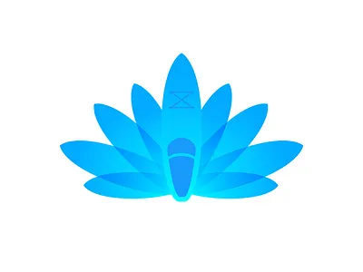 Surfsup charleston flower gradient logo lotus paddle paddle board south carolina surf surf board yoga