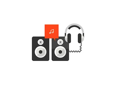 music flat headphones music speakers