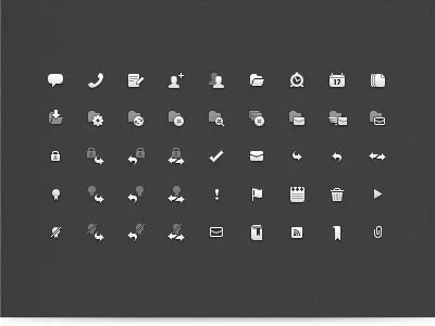 Notification Icons application bright bw dark grayscale icewarp icon mail