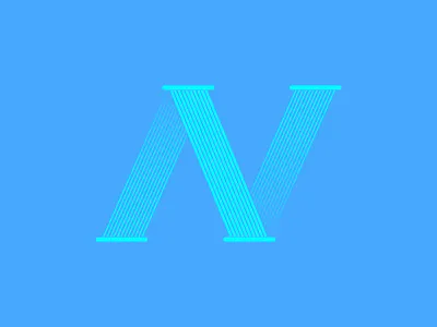 Typehue "N" blue challenge color debut illustration illustrator letter n type typehue weekly