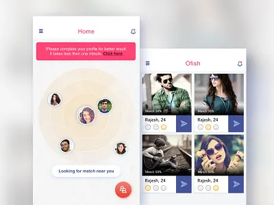 Near by App android app ios location mobile ui design