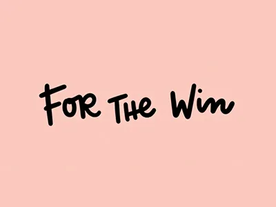 For the Win logo handlettering handtype lettering logo