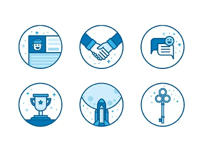 Core values icons icon illustration