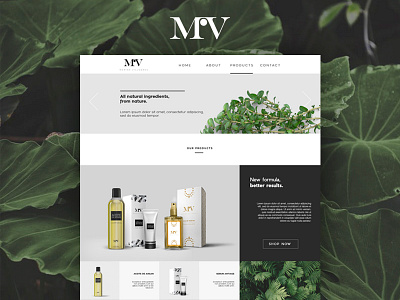 Marina Villodres - Web and Logo beauty branding cosmetic design natural organic products responsive ui web