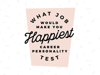 Online Test Landing handwriting landing pattern pink. lettering quiz test typography