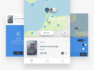 Map app design flat interface iphone journal minimal photography type typography ui ux