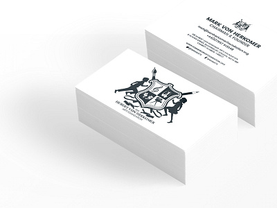 Von Herkomer Foundation Business Cards business card businesscard clean duplex march marchbranding monogram namecard print white