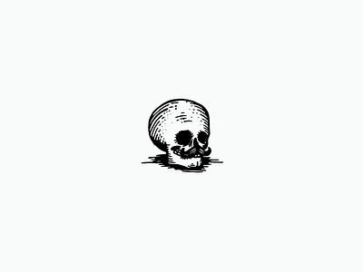 Death Before Decaf brand brew coffee design etching illustration moustache skull
