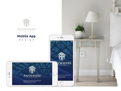 Anywhere - iOS App application blue bright design interaction iphone mobile design real estate ui ux white