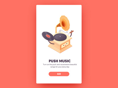 For Music 2 isometric music，vinyl records phonograph