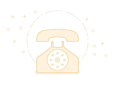 Contact Us Illustration contact us illustration phone retro telephone
