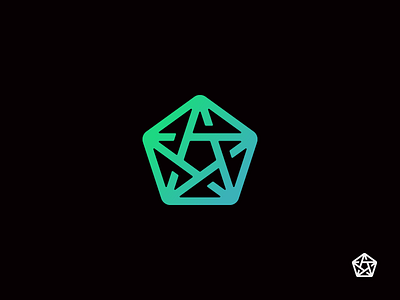 Star connection design logo pieces star symbol