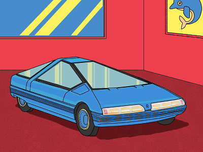 Citroën Karin (1980) 80s car citroën concept car drawing photoshop pyramid wacom