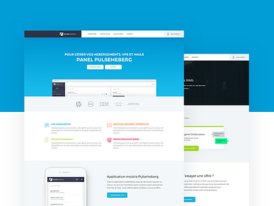 Pulseheberg Hosting Design creative design home hosting landing page menu onepage ui ux web webdesign