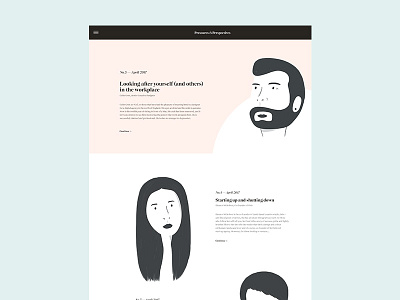 Pressures & Perspectives creative industry illustration mental health portrait web design website