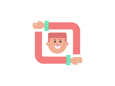Day 24 - Hands challenge character dad daily dance dancing face flat hands negative space person shape