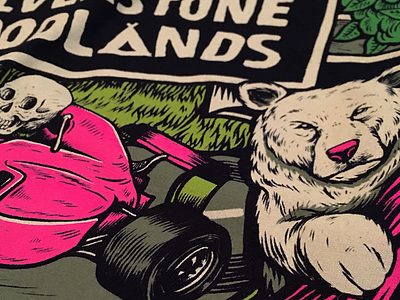 Silverstone bear drawing f1 festival illustration shirt tshirt
