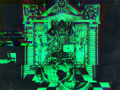 OZ DIGITAL PROPAGANDA acid animation cyberpunk digital gif glitch illustrations trippy vhs