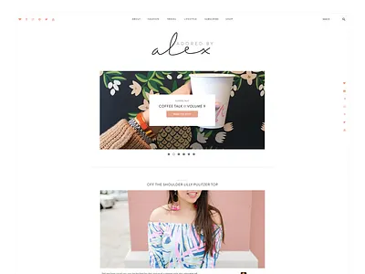 Adored By Alex branding fashion blogger web design